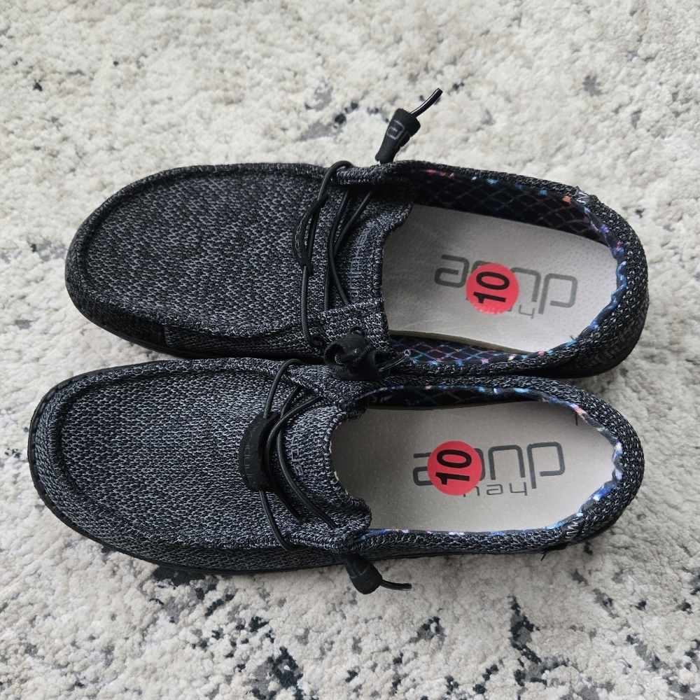 Hey dude Wendy, Black Slip On Shoes Womens Size 10 NWOT